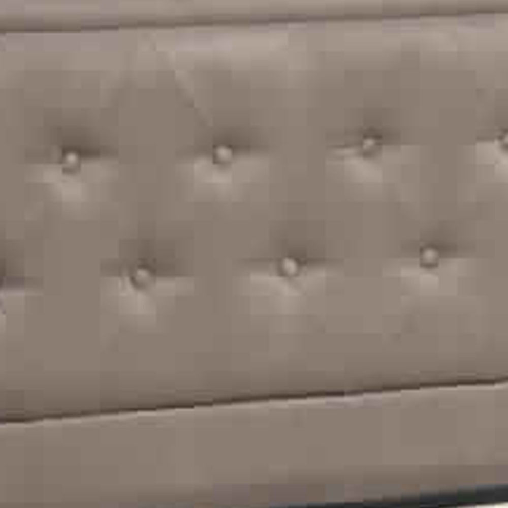 Stunning Upholstered Wooden Twin Bed With Button Tufted Headboard, Tan- Saltoro Sherpi
