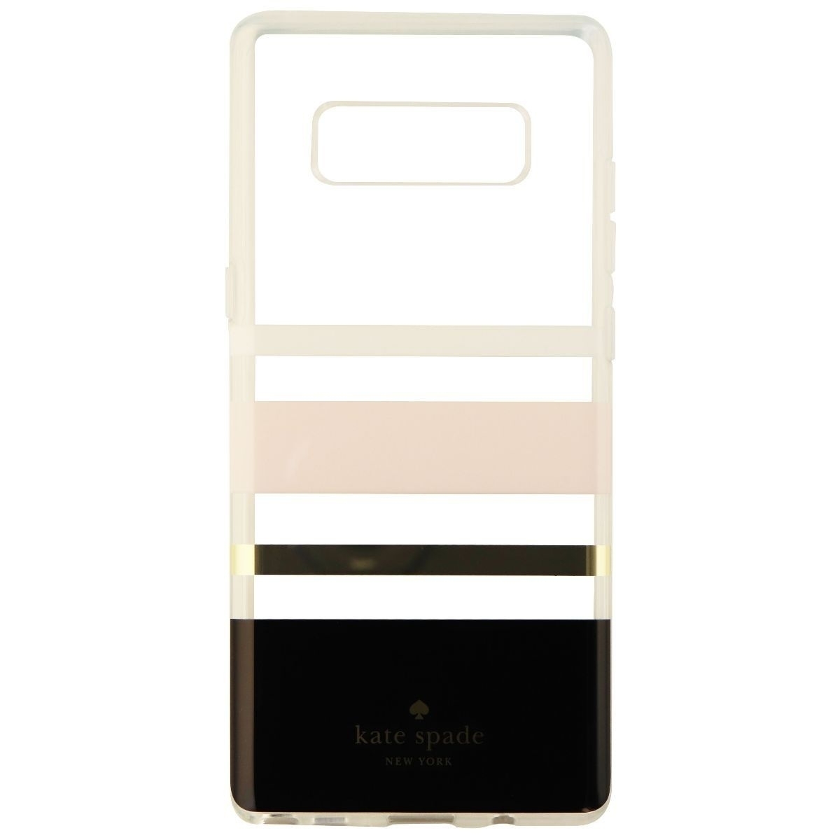 Kate Spade Flexible Hardshell Case For Galaxy Note8 - Pink/Gold/Blk/Clear Stripe