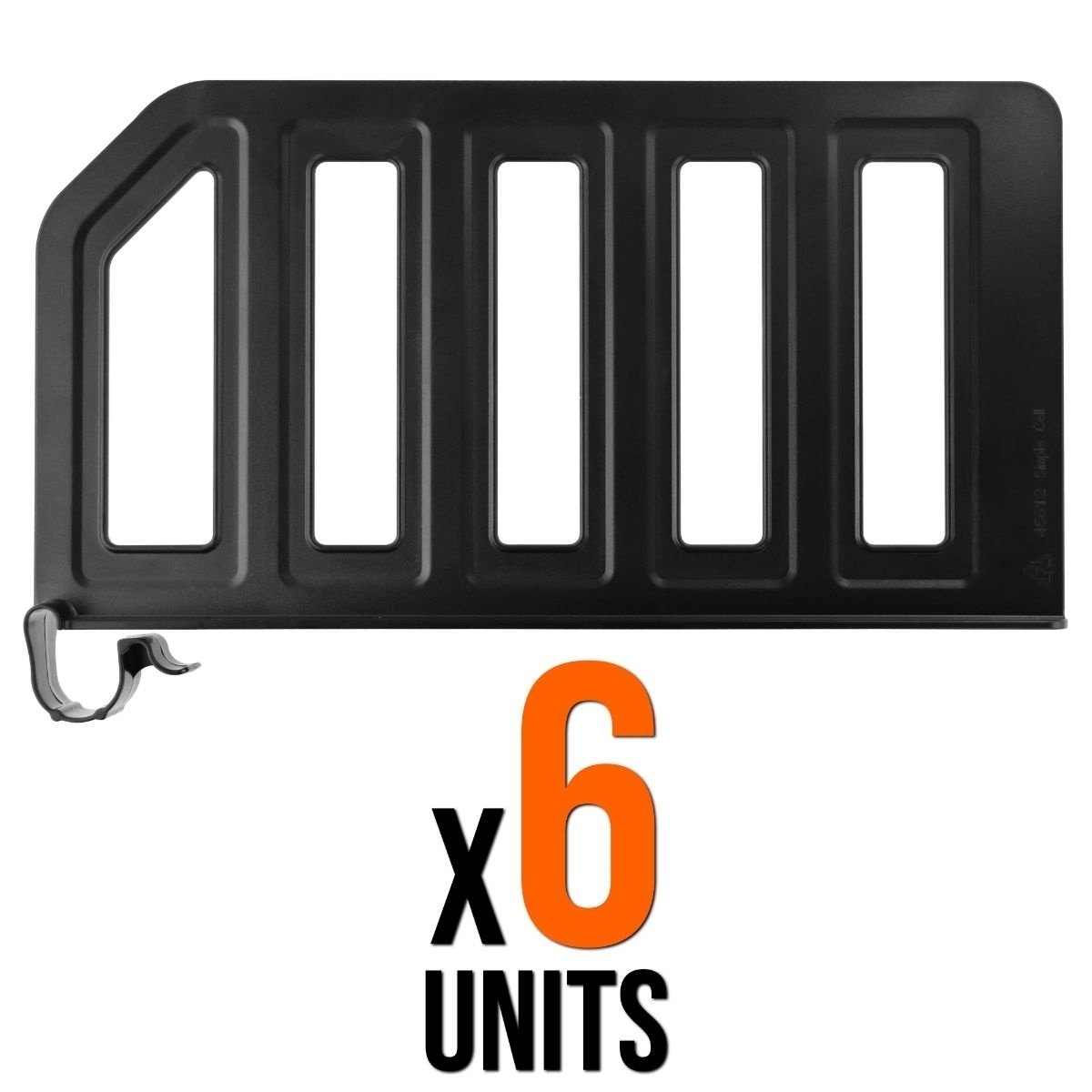 6 PACK Of Clip-On (12 X 6 Inch) Bookshelf & Retail Separator Product Dividers