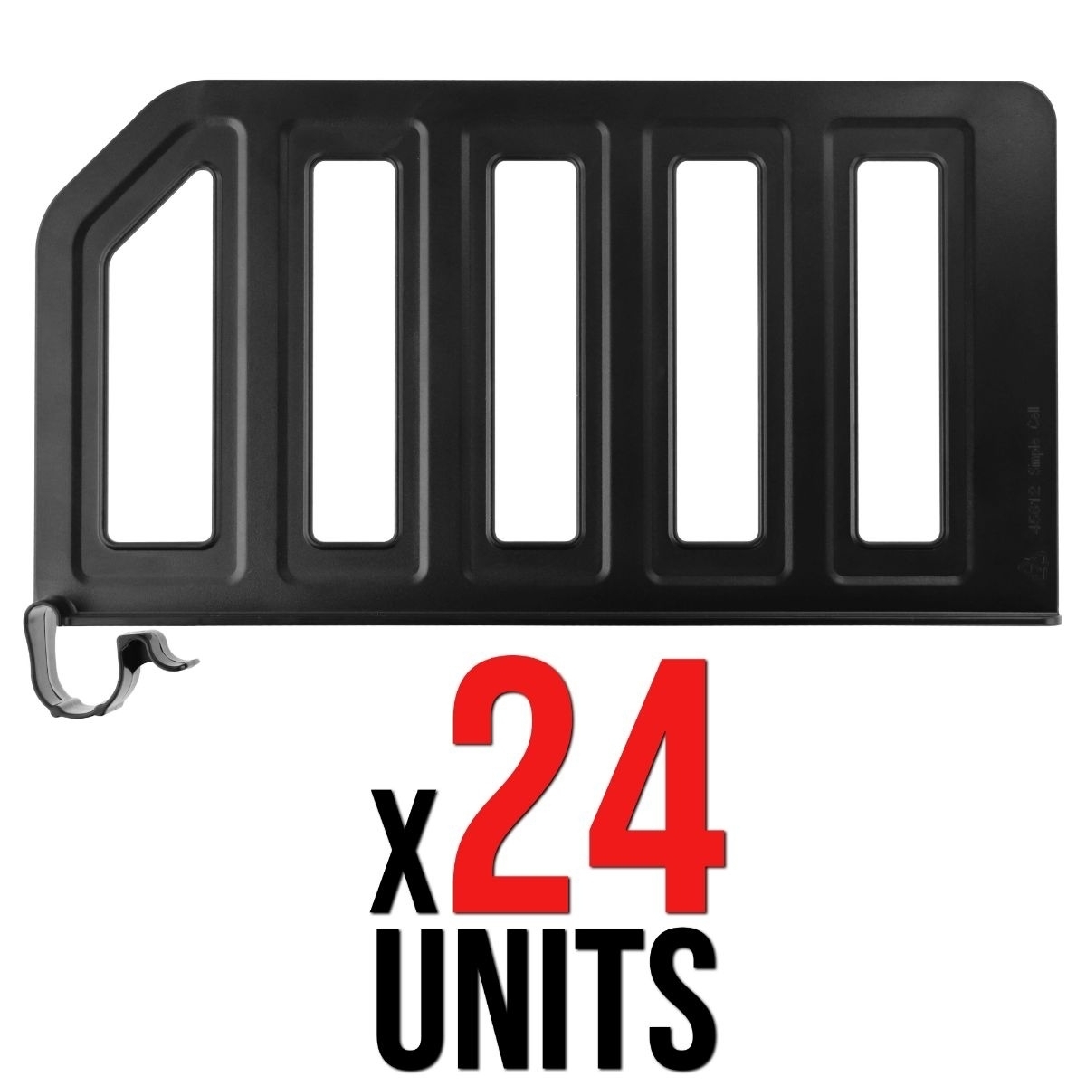 24 PACK - Simple Cell Shelf / Closet Separator W/ Snap On Clip 12 X 6 Inch
