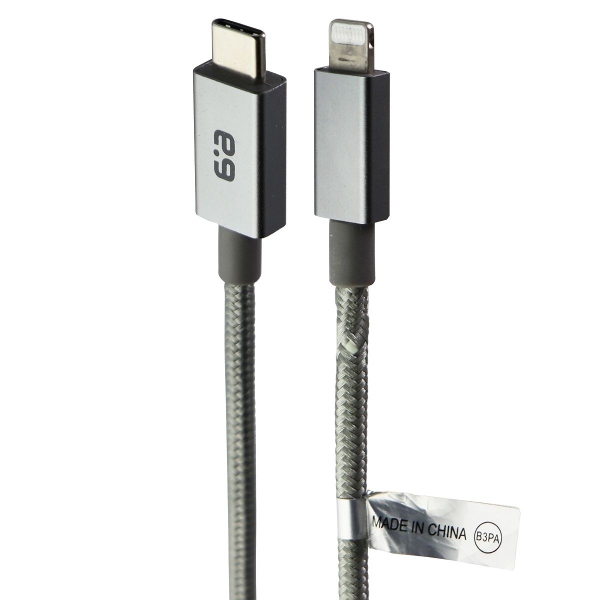 PureGear Braided MFI To USB-C 10ft. Charging Cable - Metallic Space Gray