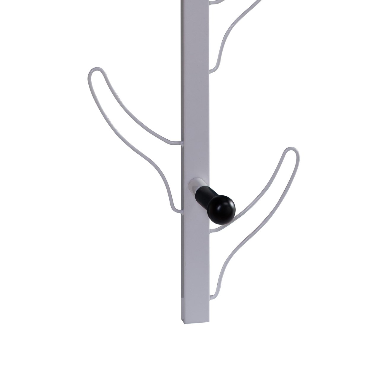 34 Inch Wall Mounted Coat And Hat Rack With 8 Hooks, Silver Metal Frame- Saltoro Sherpi