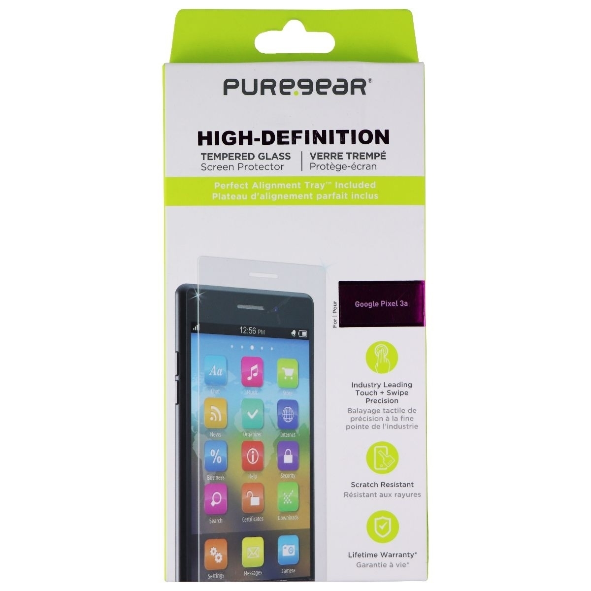 PureGear HD Tempered Glass For Google Pixel 3a - Clear