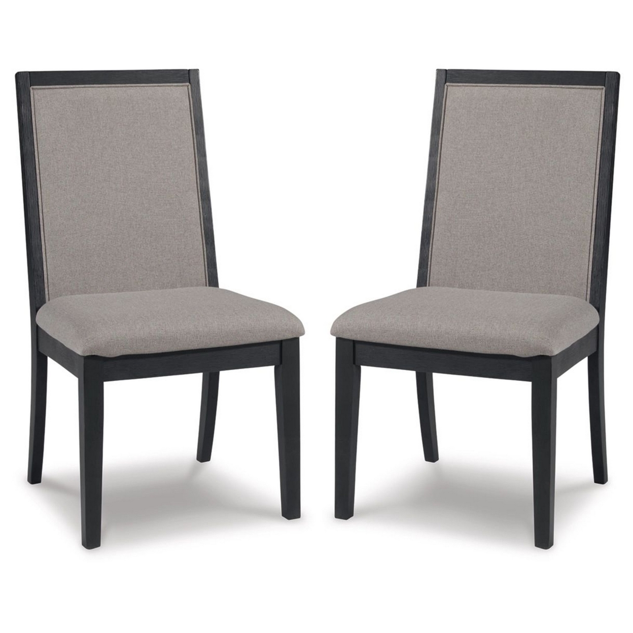 24 Inch Dining Side Chairs, Cushioned, Light Gray Polyester Upholstery- Saltoro Sherpi