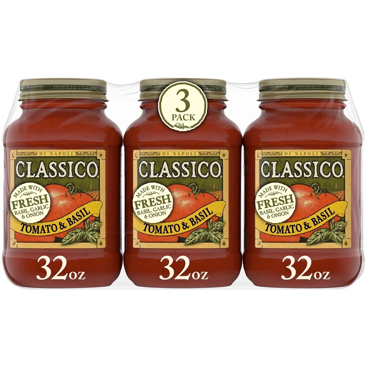 Classico Tomato And Basil Pasta Sauce, 32 Ounce (Pack Of 3)