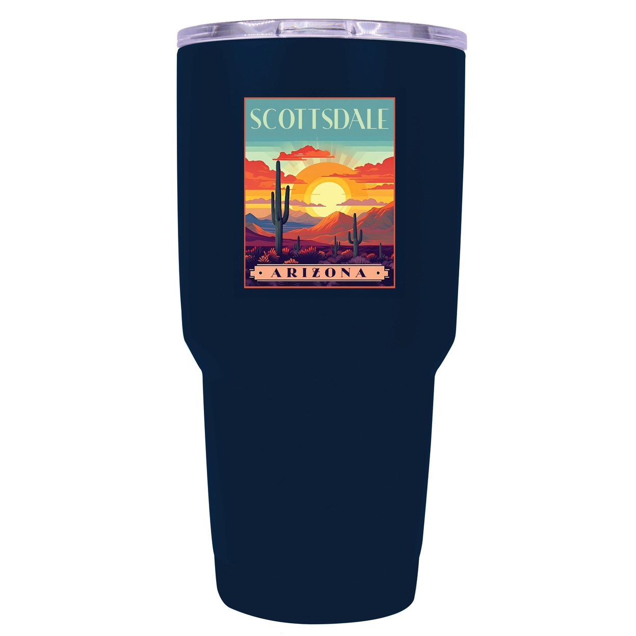 University Of Louisiana Monroe 24 Oz Laser Engraved Stainless Steel Insulated Tumbler - Choose Your Color. - Coral