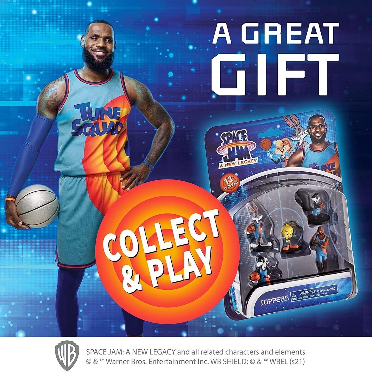 Space Jam 5pk Pencil Toppers Tweety Sylvester Penelope LeBron Bugs Bunny PMI International