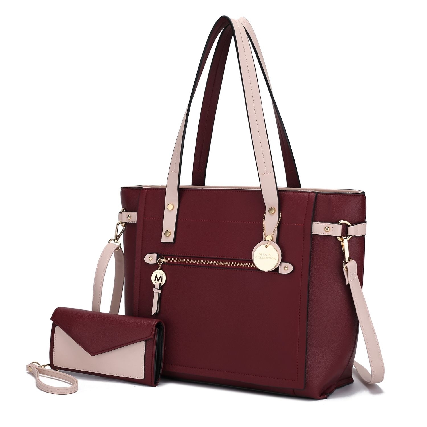 MKF Collection Andrys Tote Handbag By Mia K. - Wine Blush
