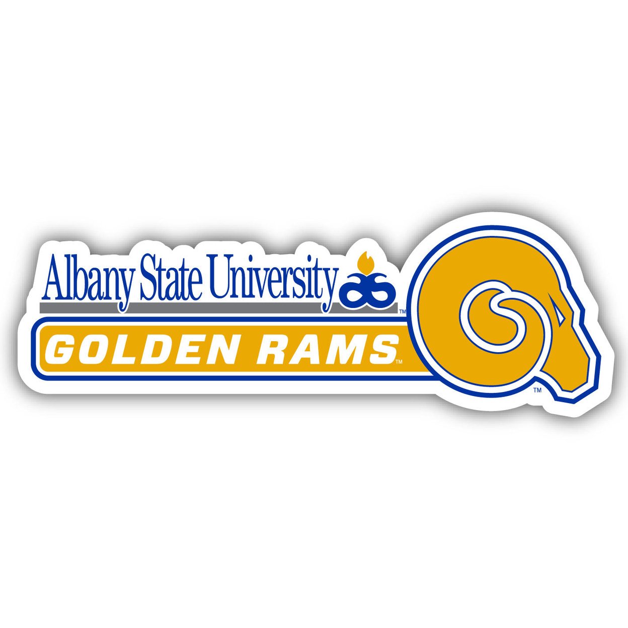 Albany State University 4 Inch Wide Colorful Vinyl Decal Sticker