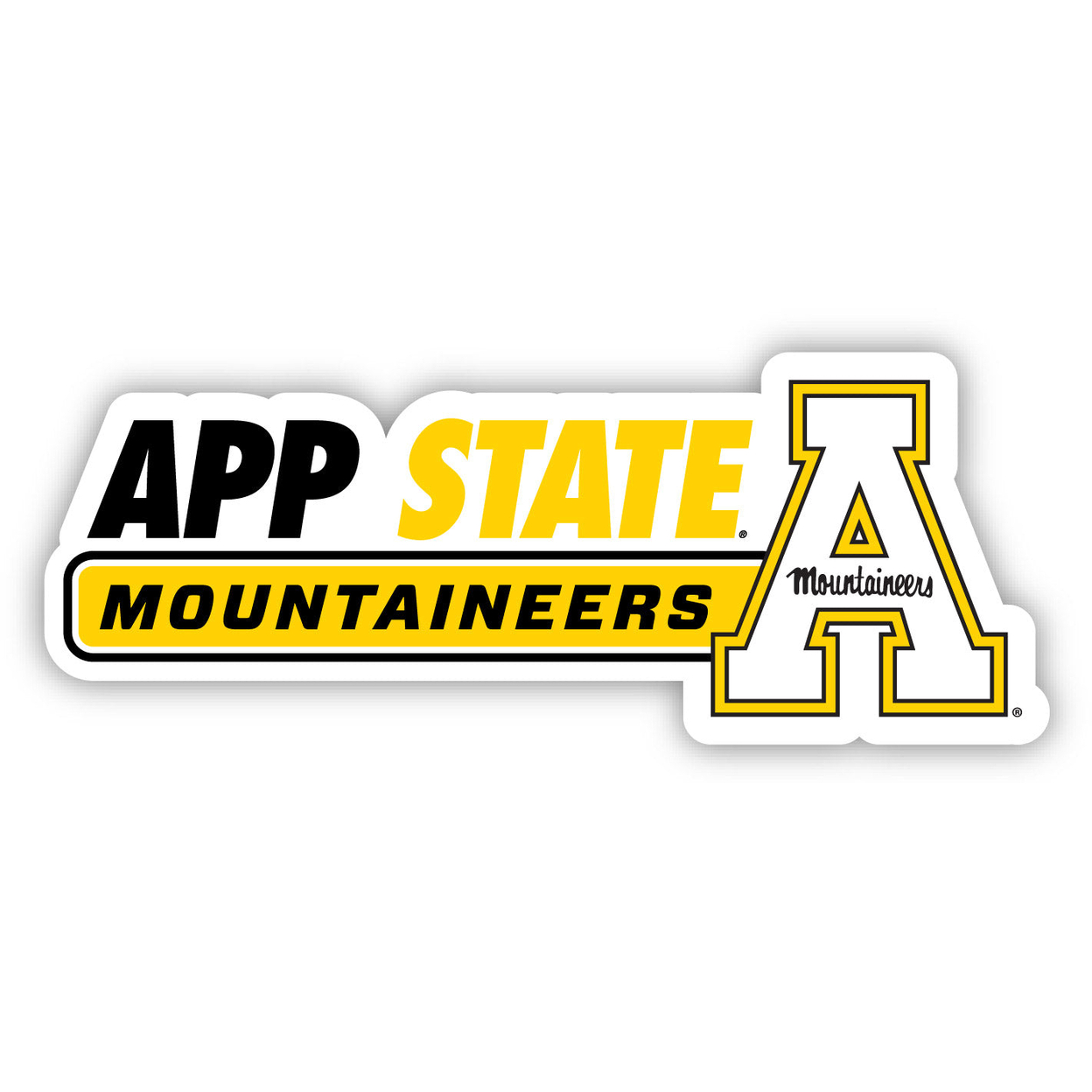 Appalachian State 4 Inch Wide Colorful Vinyl Decal Sticker