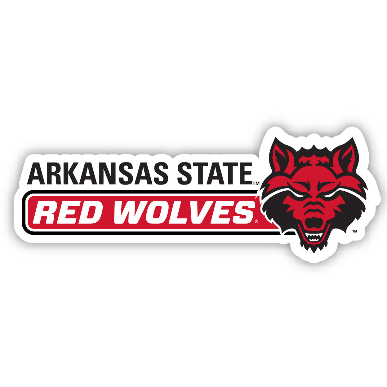 Arkansas State 4 Inch Wide Colorful Vinyl Decal Sticker