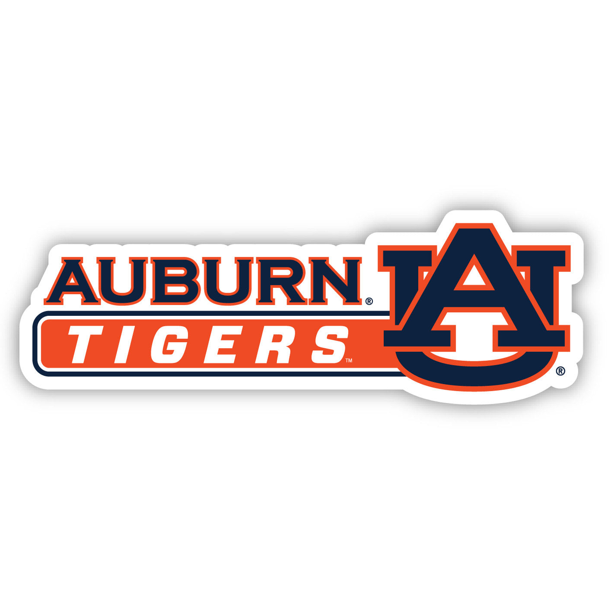 Auburn Tigers 4 Inch Wide Colorful Vinyl Decal Sticker