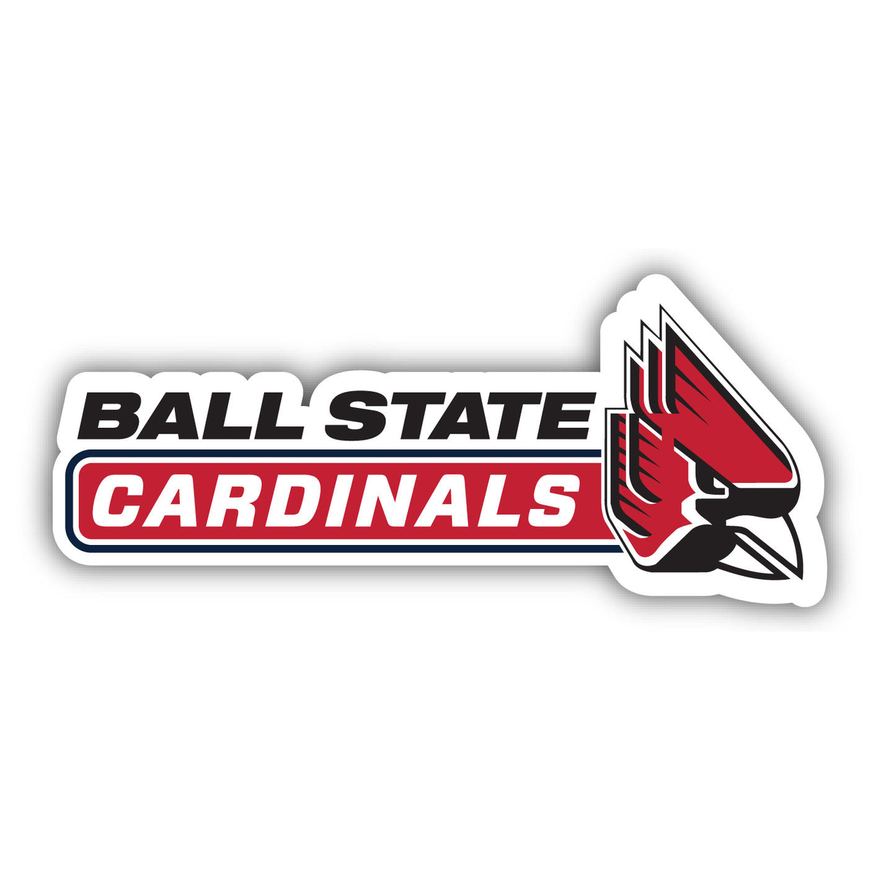 Ball State University 4 Inch Wide Colorful Vinyl Decal Sticker