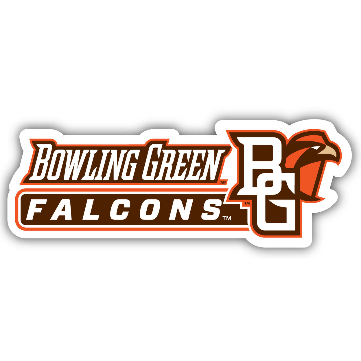 Bowling Green Falcons 4 Inch Wide Colorful Vinyl Decal Sticker