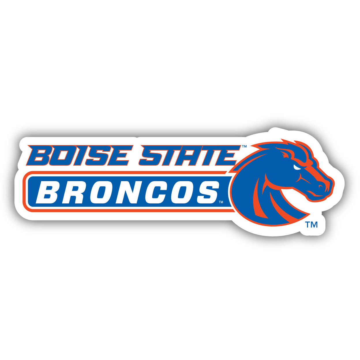 Boise State Broncos 4 Inch Wide Colorful Vinyl Decal Sticker