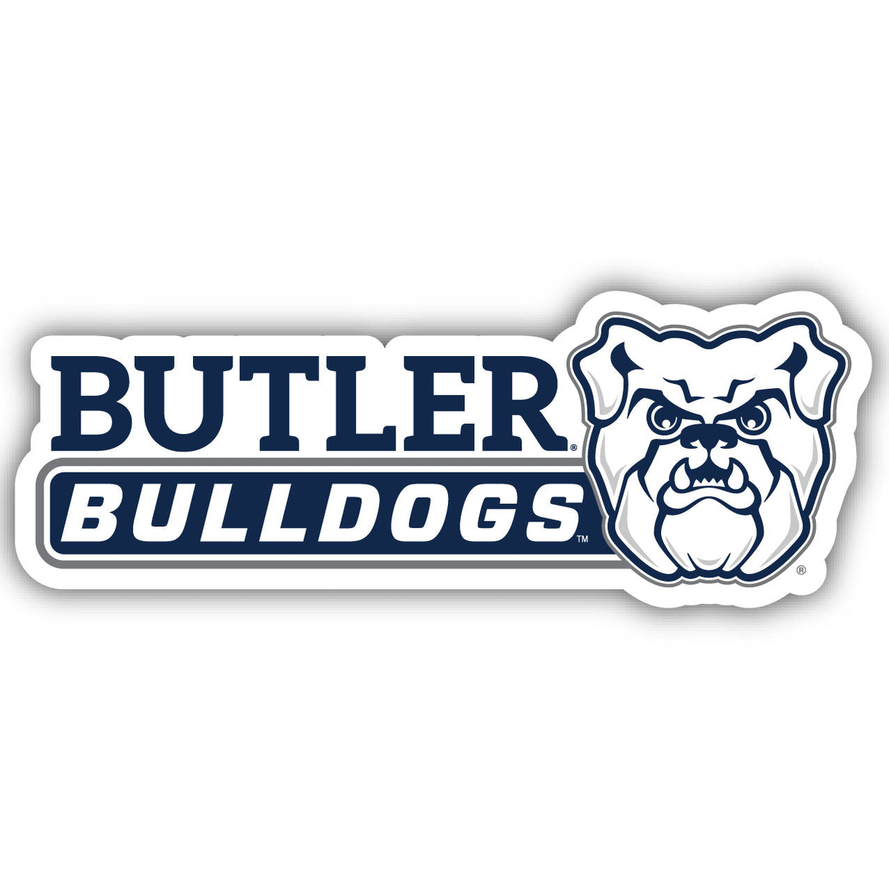 Butler Bulldogs 4 Inch Wide Colorful Vinyl Decal Sticker