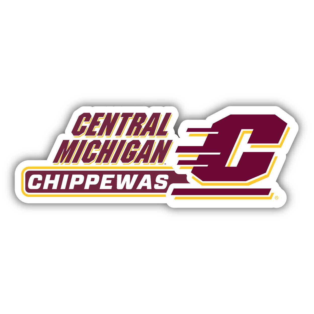 Central Michigan University 4 Inch Wide Colorful Vinyl Decal Sticker