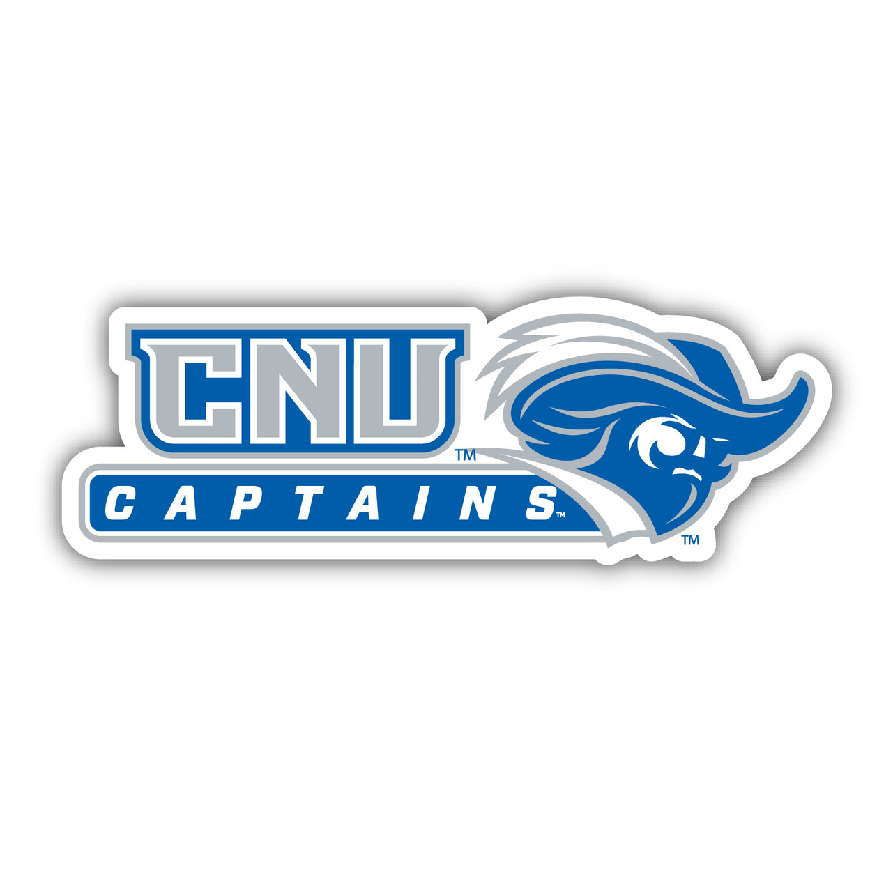 Christopher Newport Captains 4 Inch Wide Colorful Vinyl Decal Sticker