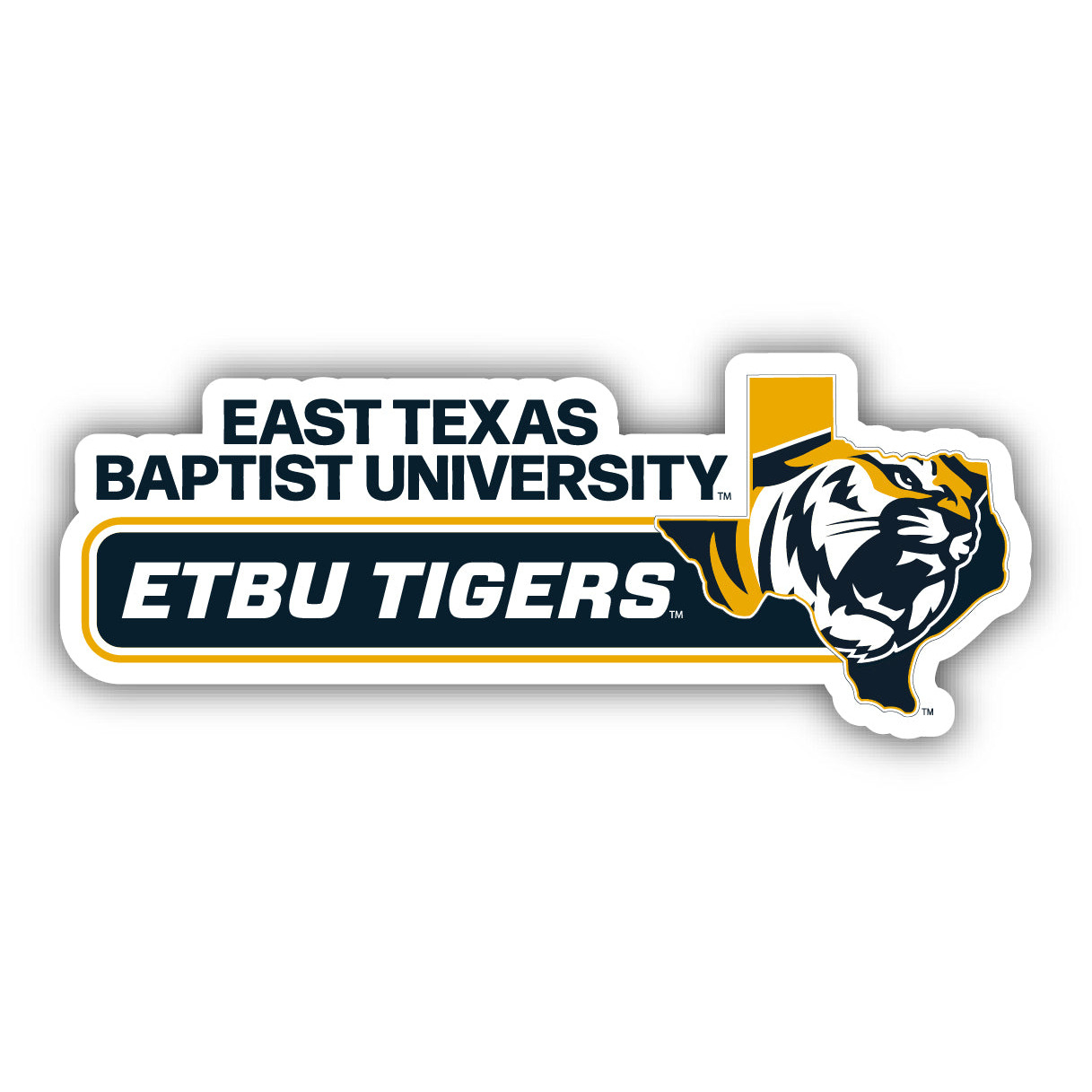 East Texas Baptist University 4 Inch Wide Colorful Vinyl Decal Sticker