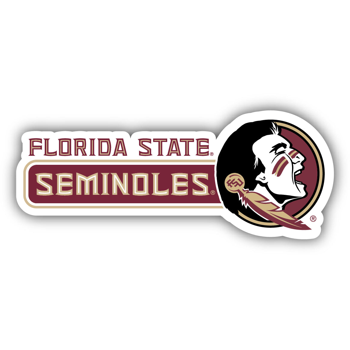 Florida State Seminoles 4 Inch Wide Colorful Vinyl Decal Sticker