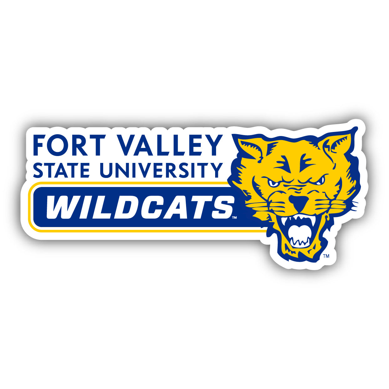 Fort Valley State University 4 Inch Wide Colorful Vinyl Decal Sticker