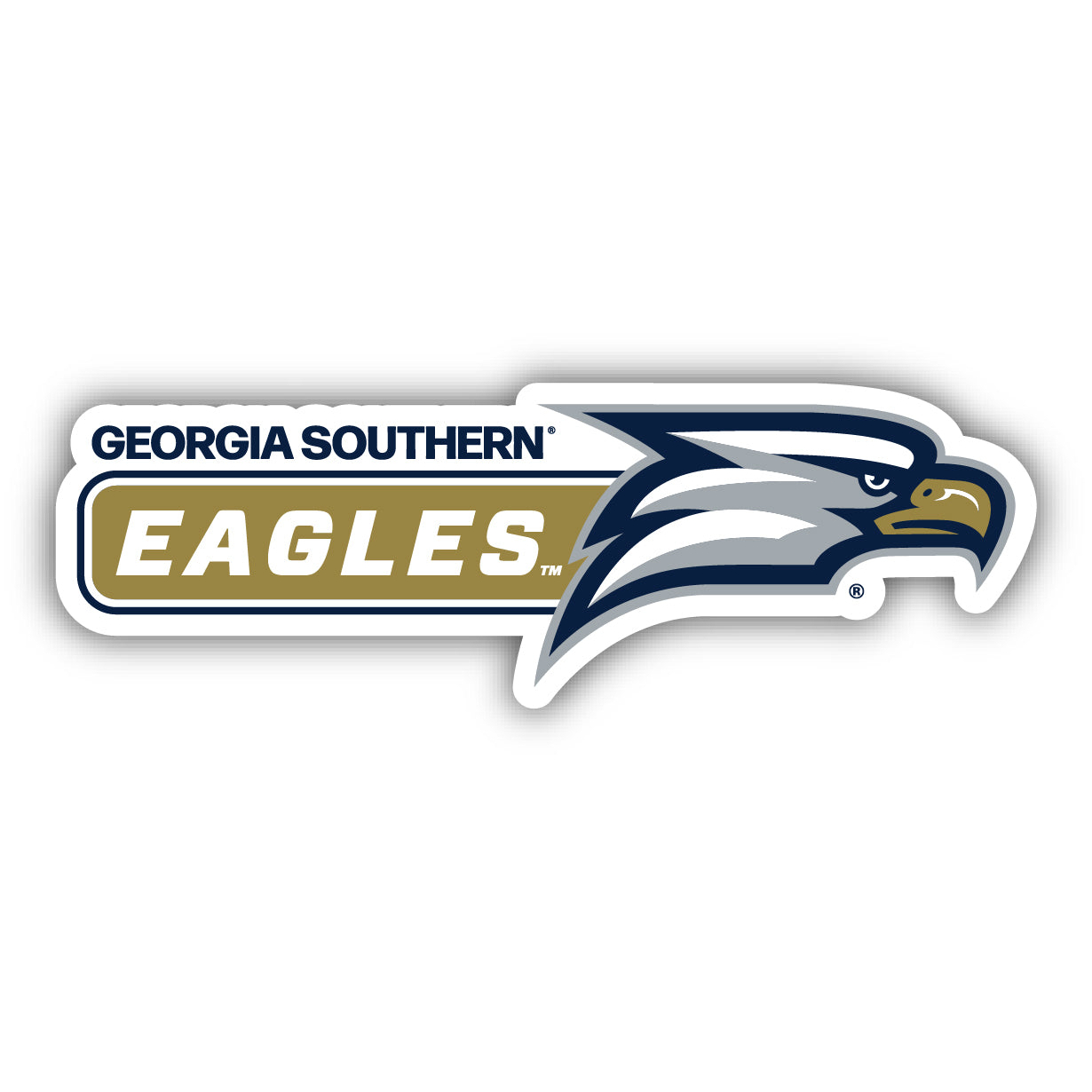 Georgia Southern Eagles 4 Inch Wide Colorful Vinyl Decal Sticker