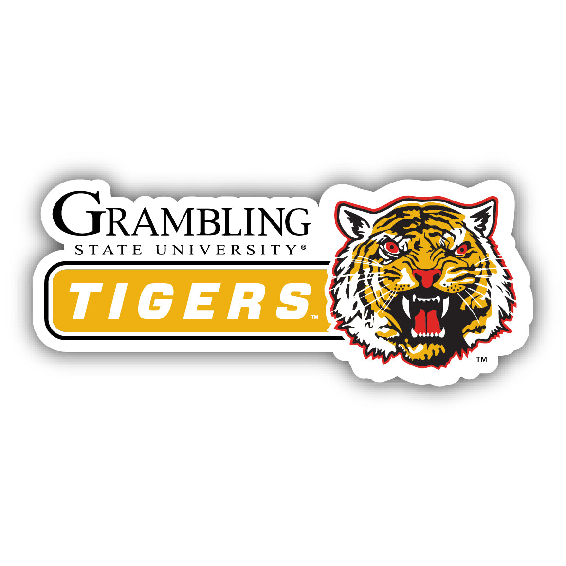 Grambling State Tigers 4 Inch Wide Colorful Vinyl Decal Sticker