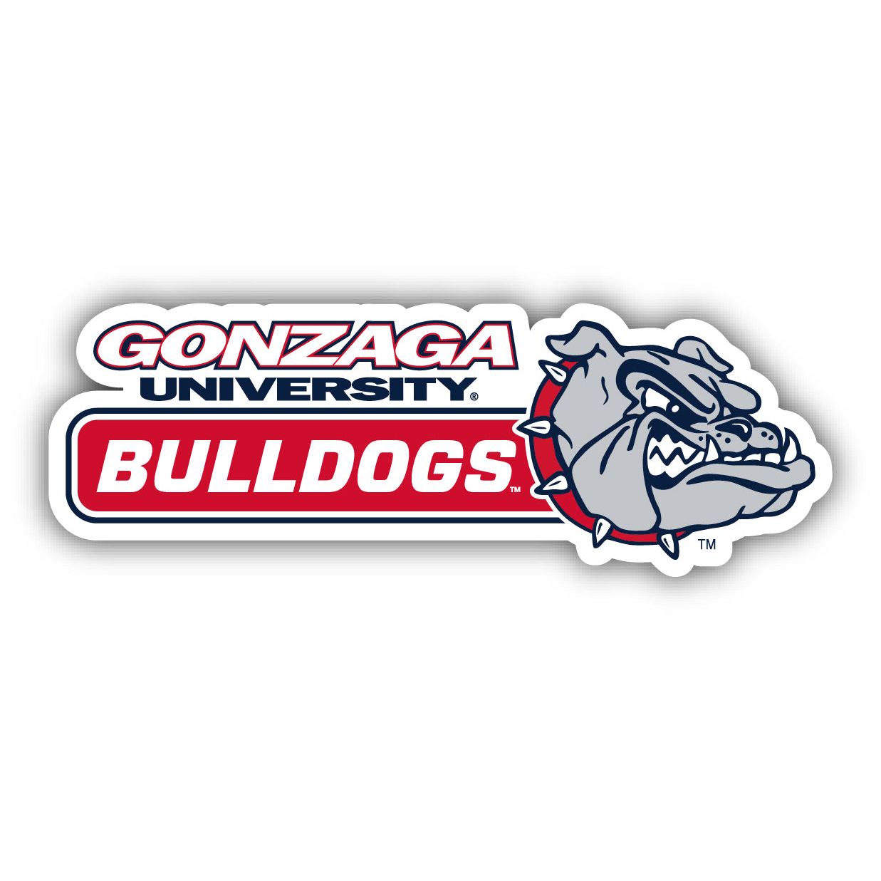 Gonzaga Bulldogs 4 Inch Wide Colorful Vinyl Decal Sticker
