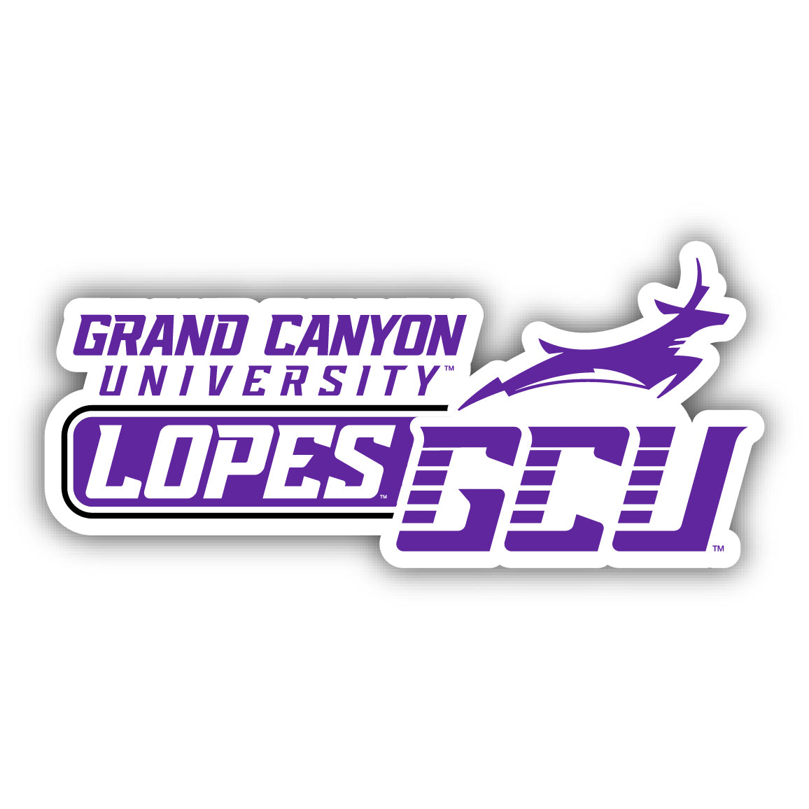 Grand Canyon University Lopes 4 Inch Wide Colorful Vinyl Decal Sticker