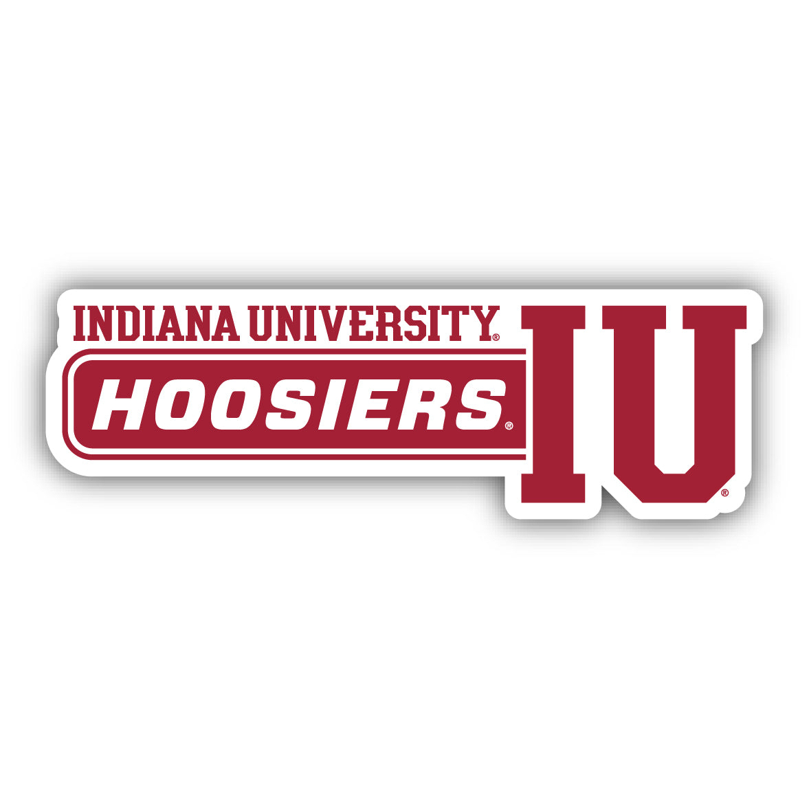 Indiana Hoosiers 4 Inch Wide Colorful Vinyl Decal Sticker