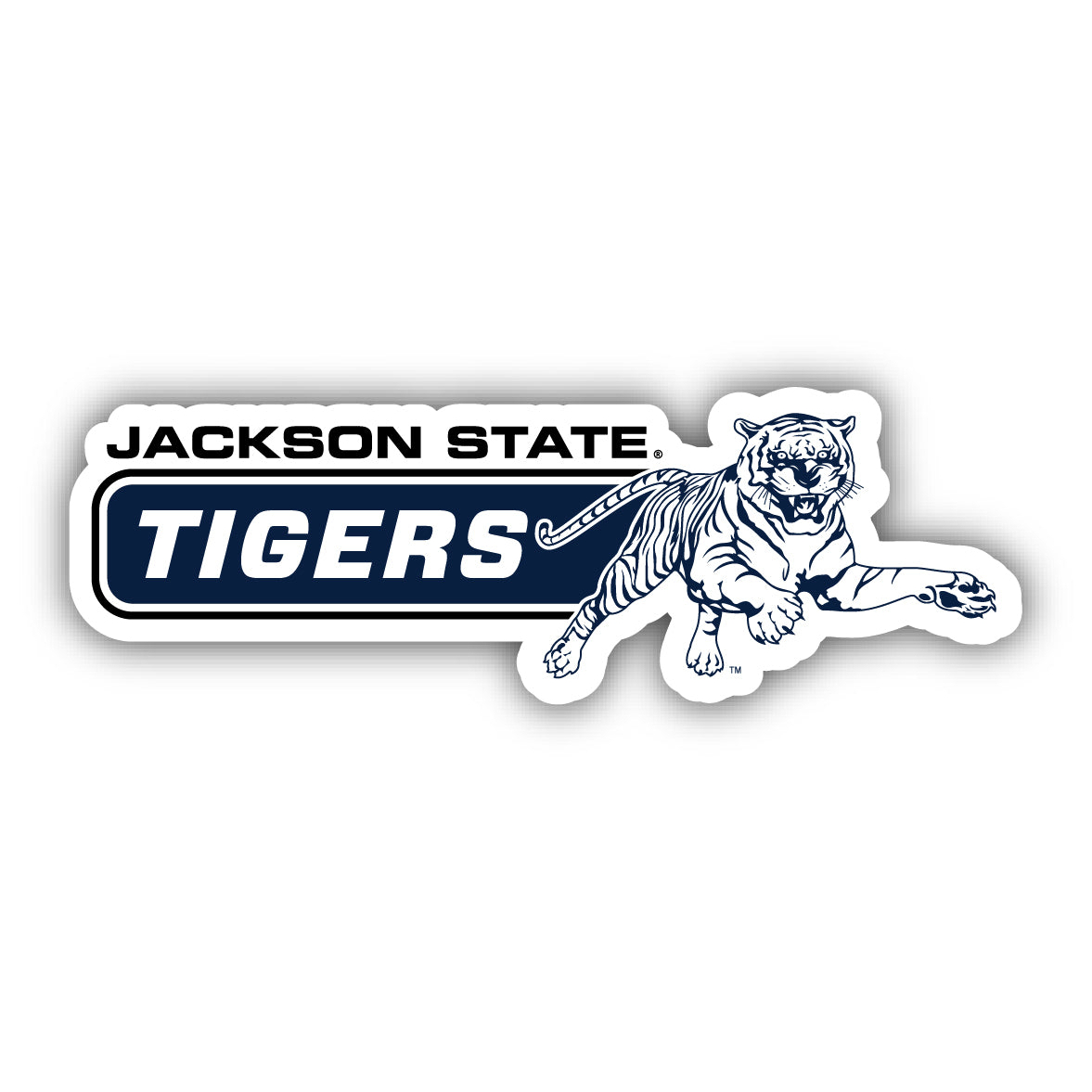 Jackson State University 4 Inch Wide Colorful Vinyl Decal Sticker