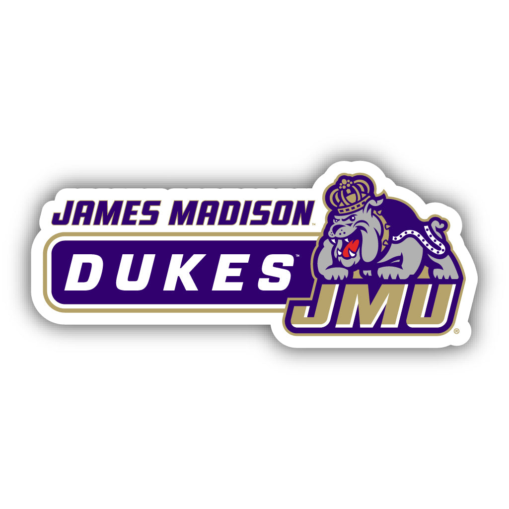 James Madison Dukes 4 Inch Wide Colorful Vinyl Decal Sticker