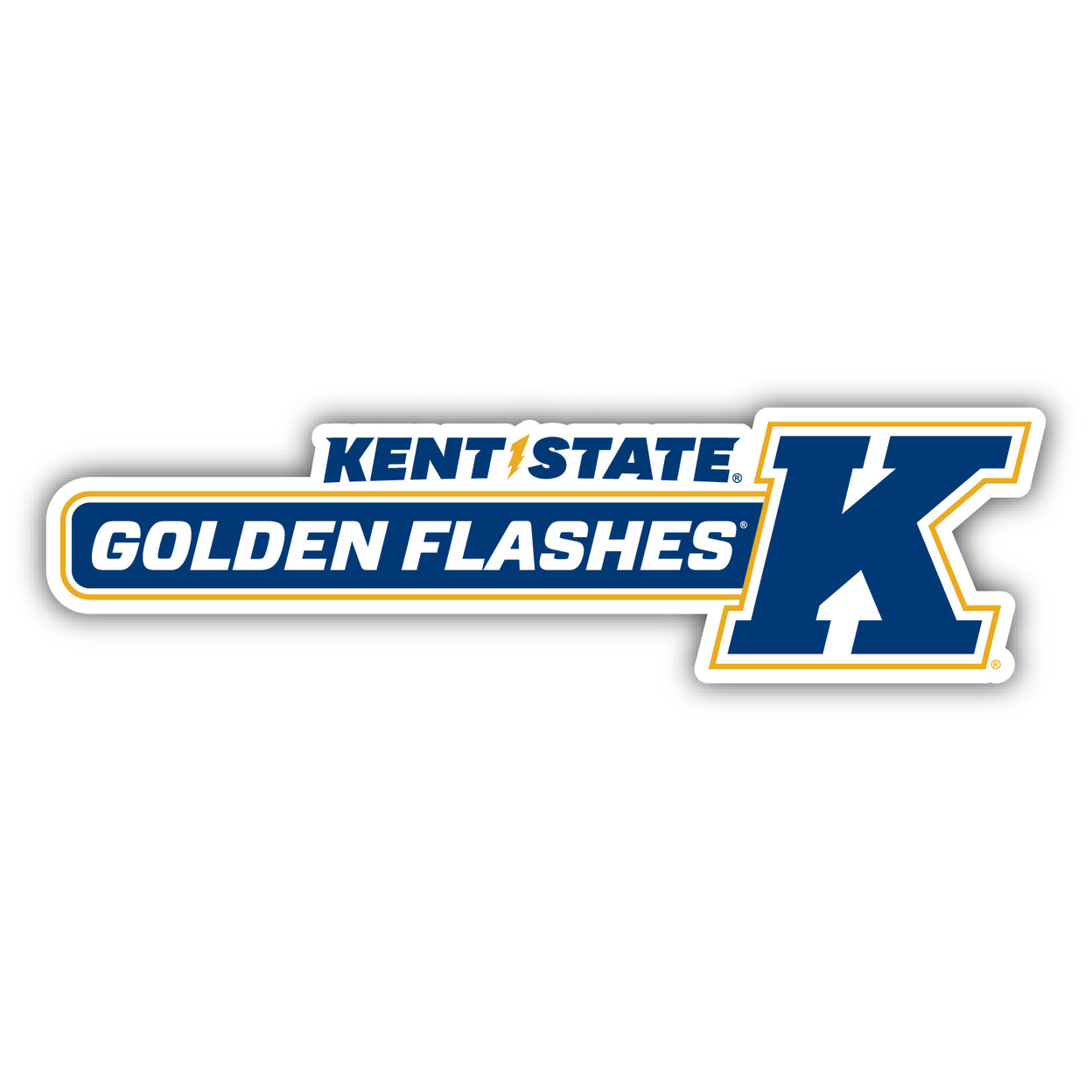Kent State University 4 Inch Wide Colorful Vinyl Decal Sticker