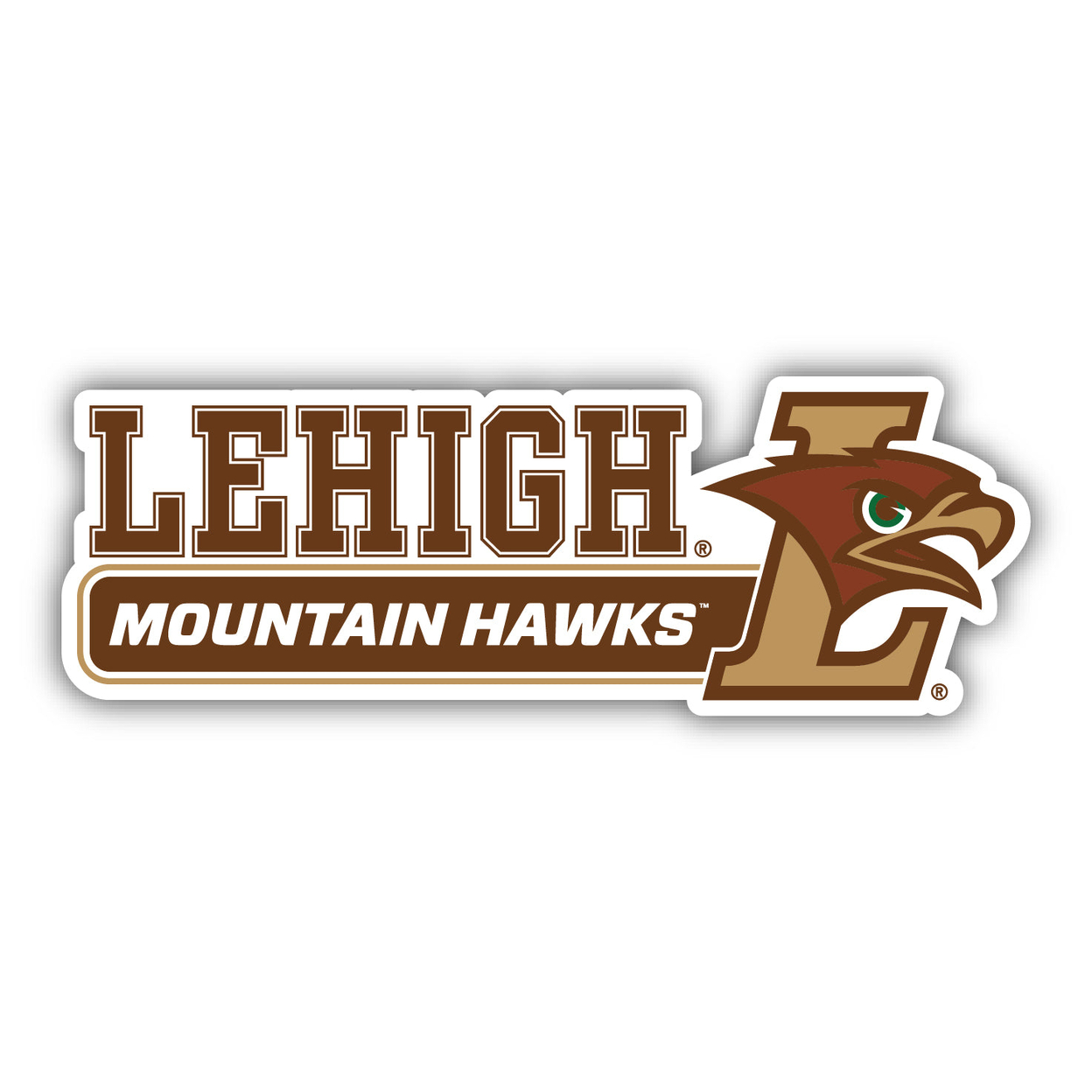 Lehigh University Mountain Hawks 4 Inch Wide Colorful Vinyl Decal Sticker