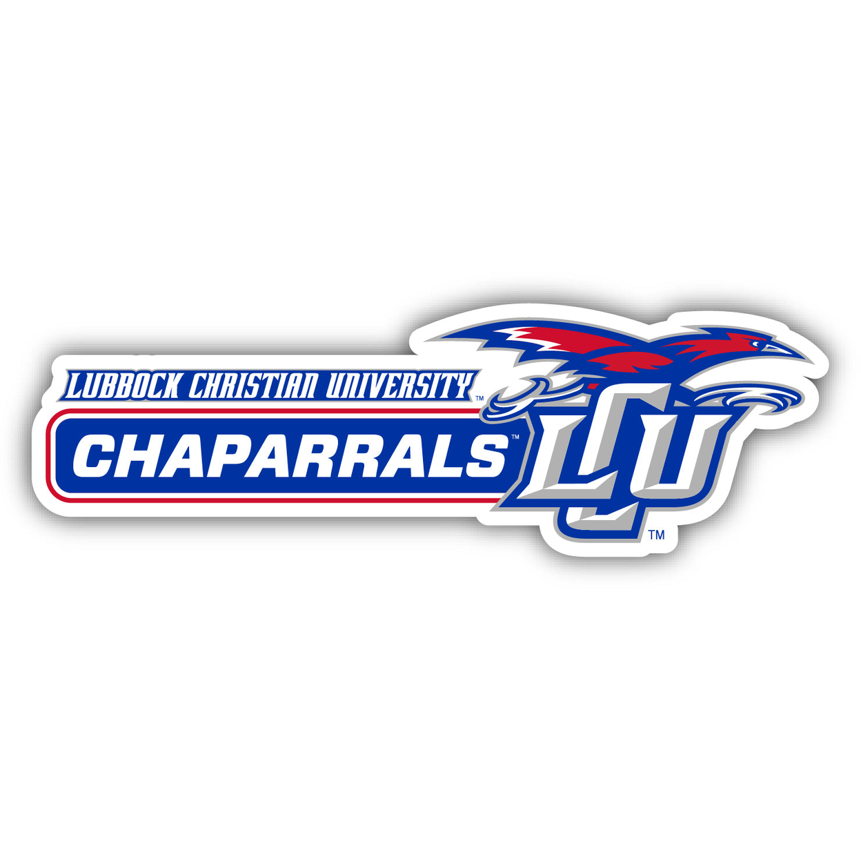 Lubbock Christian University Chaparral 4 Inch Wide Colorful Vinyl Decal Sticker