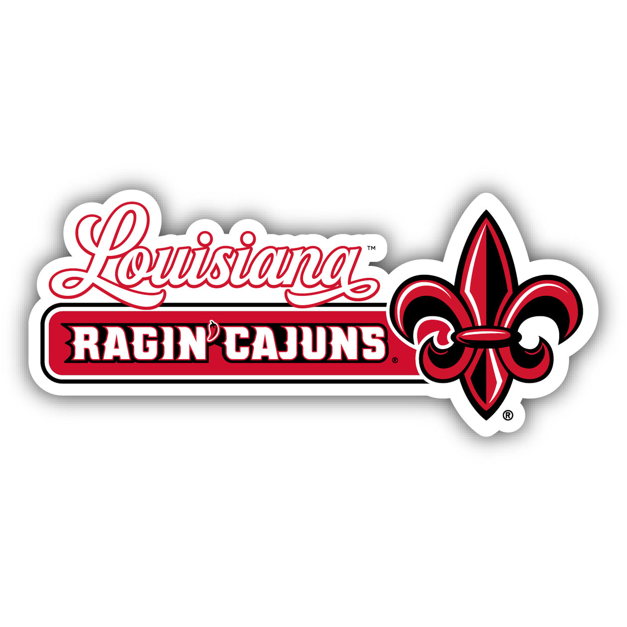 Louisiana At Lafayette 4 Inch Wide Colorful Vinyl Decal Sticker