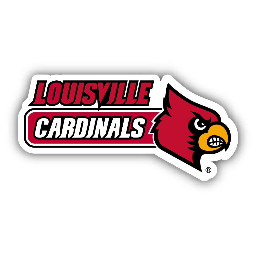 Louisville Cardinals 4 Inch Wide Colorful Vinyl Decal Sticker