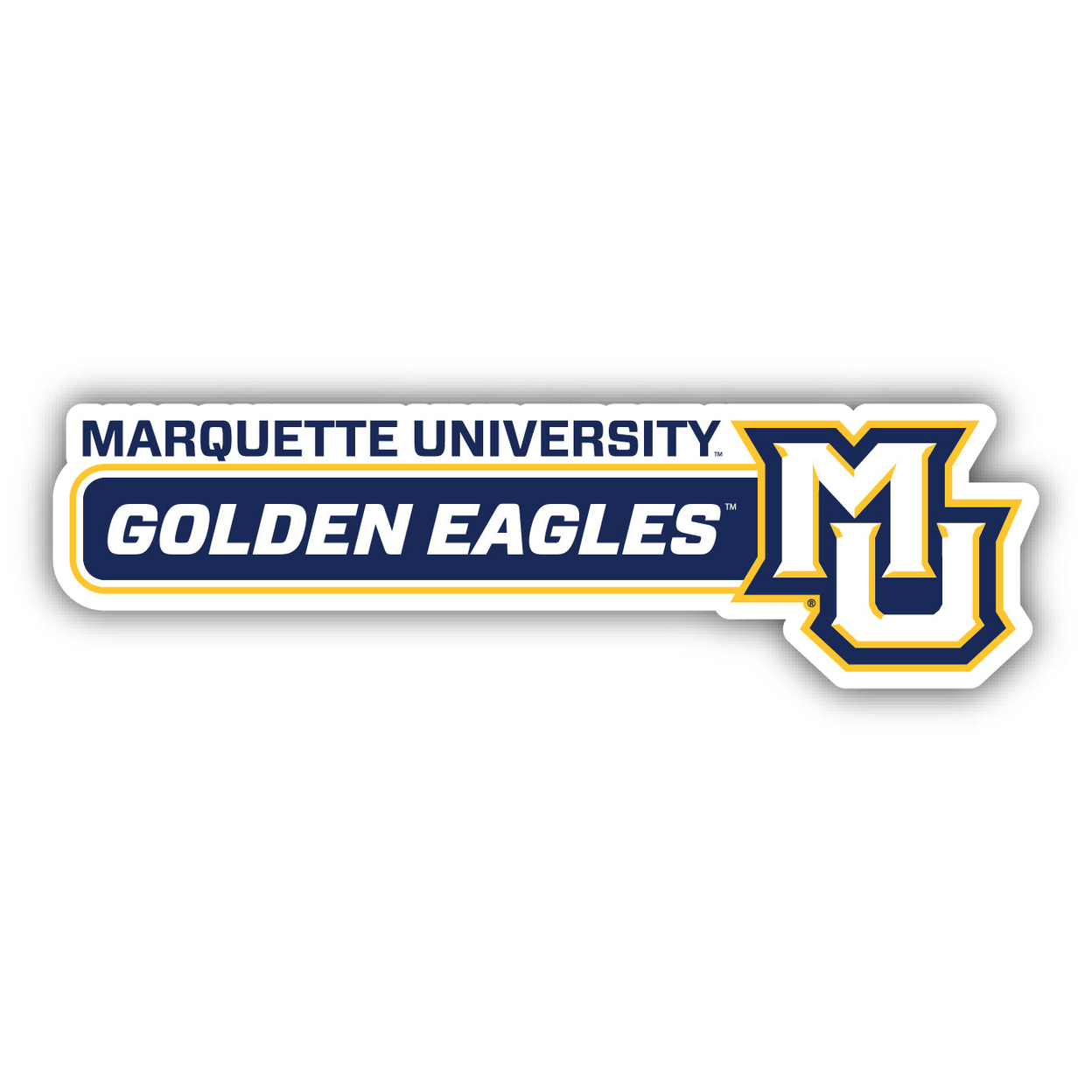 Marquette Golden Eagles 4 Inch Wide Colorful Vinyl Decal Sticker