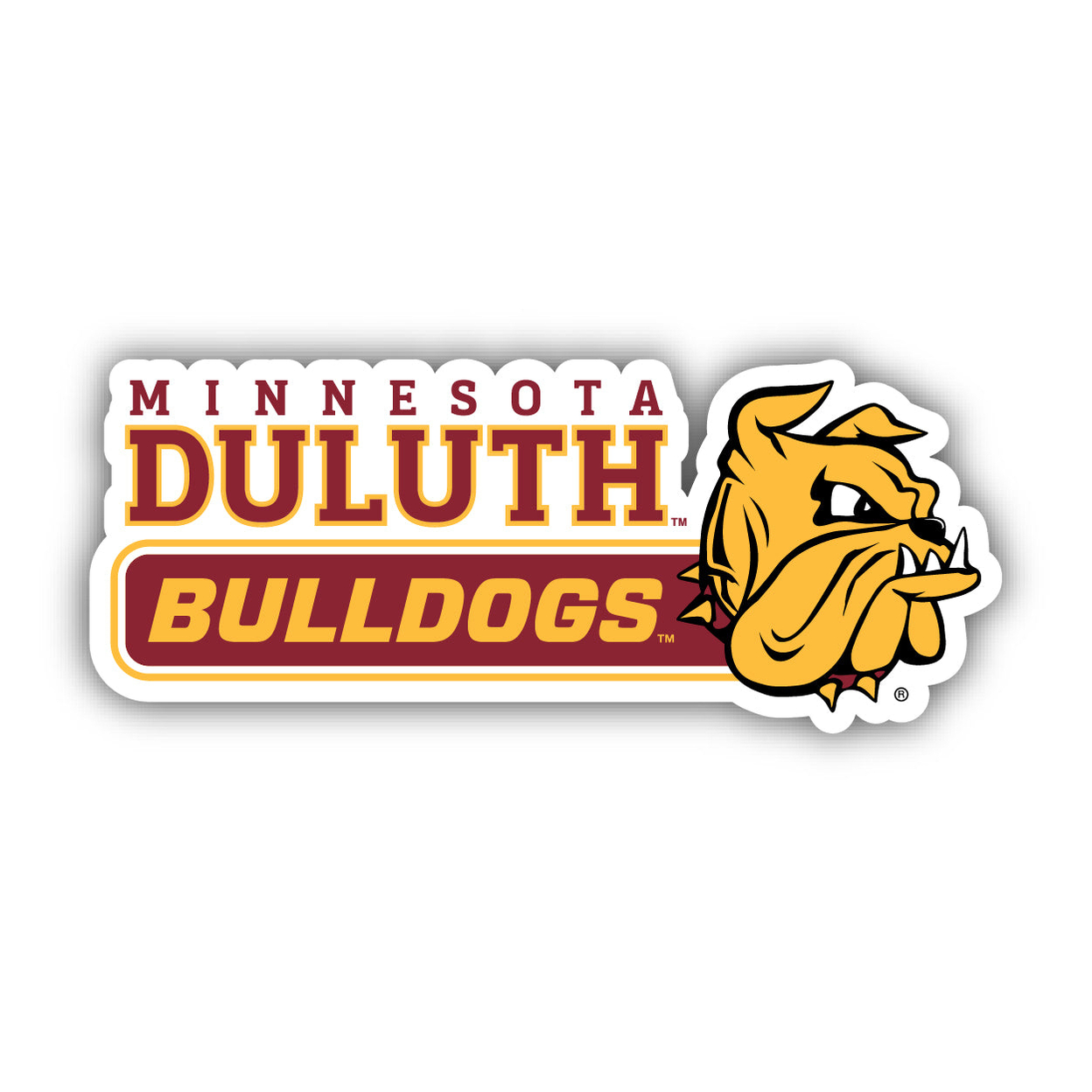 Minnesota Duluth Bulldogs 4 Inch Wide Colorful Vinyl Decal Sticker