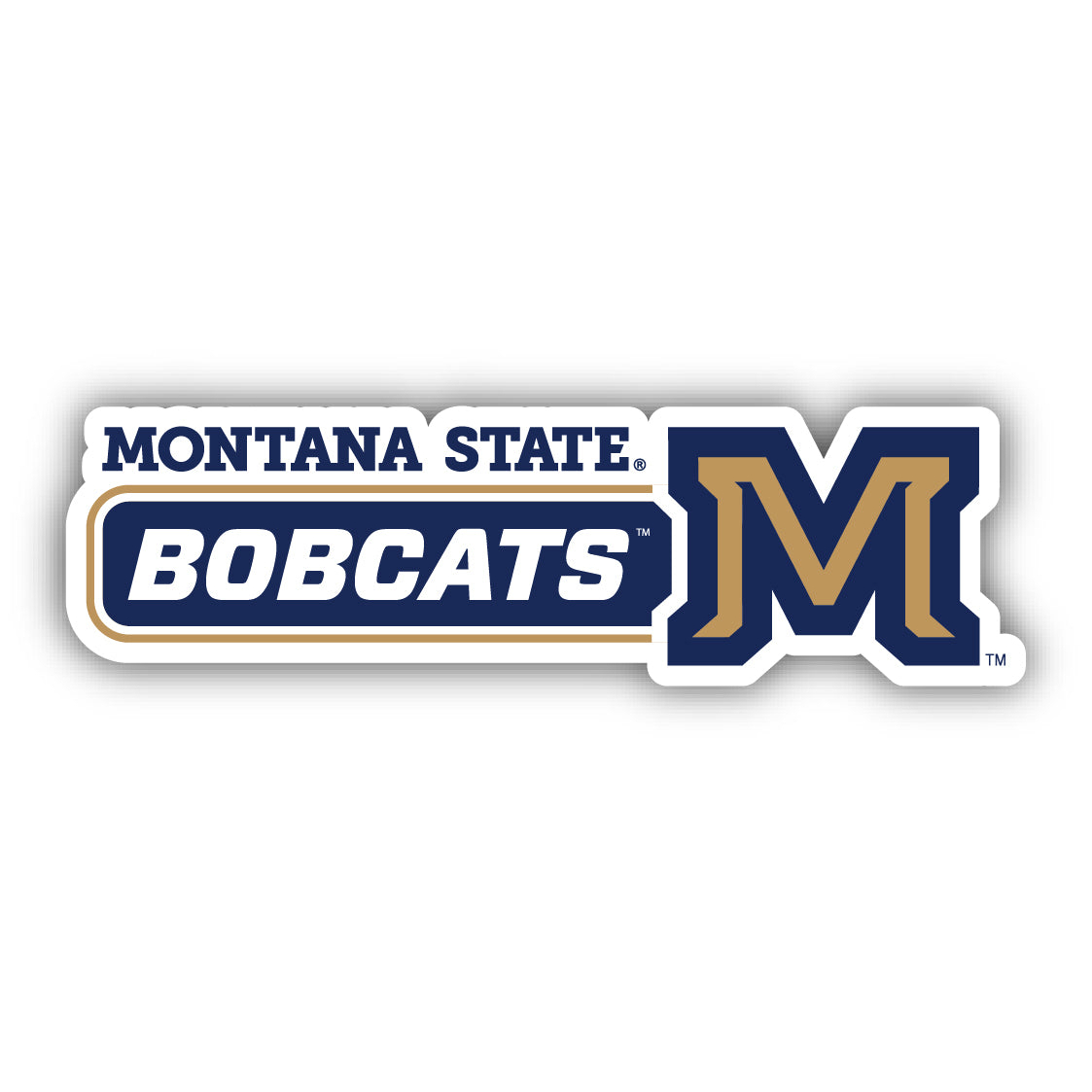 Montana State Bobcats 4 Inch Wide Colorful Vinyl Decal Sticker