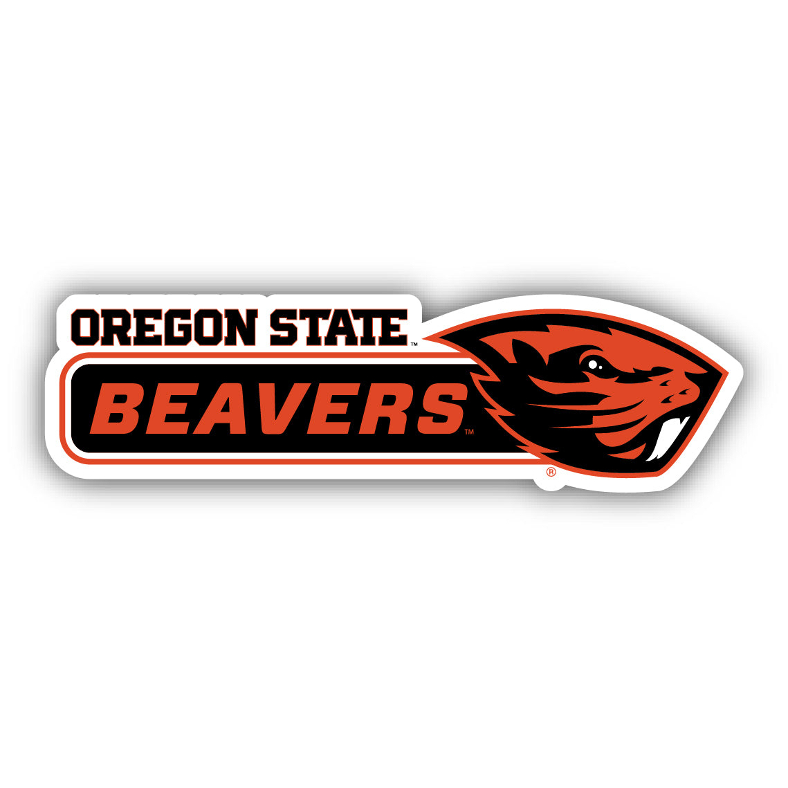 Oregon State Beavers 4 Inch Wide Colorful Vinyl Decal Sticker