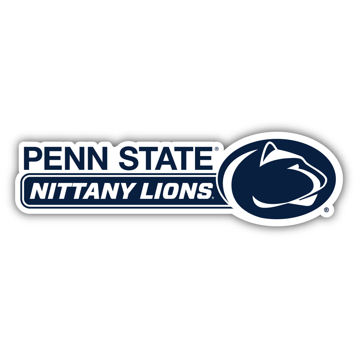 Penn State Nittany Lions 4 Inch Wide Colorful Vinyl Decal Sticker