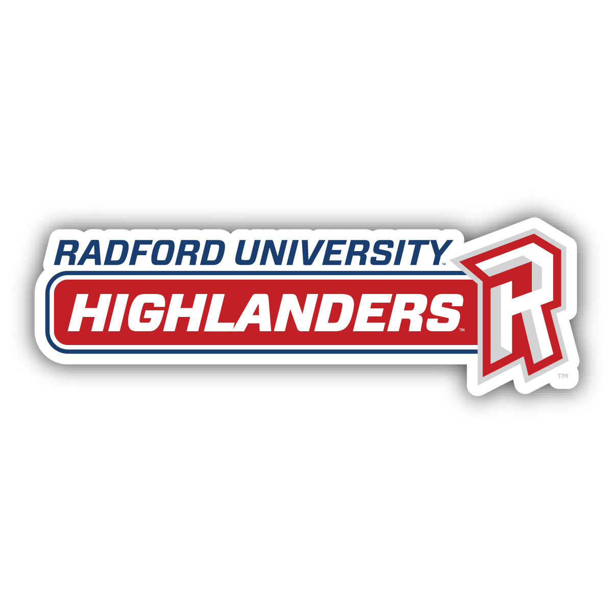 Radford UniversityHighlanders 4 Inch Wide Colorful Vinyl Decal Sticker