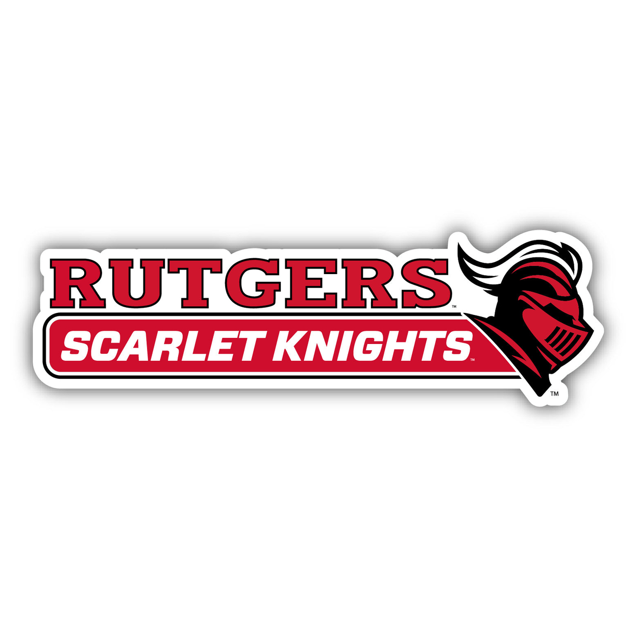 Rutgers Scarlet Knights 4 Inch Wide Colorful Vinyl Decal Sticker