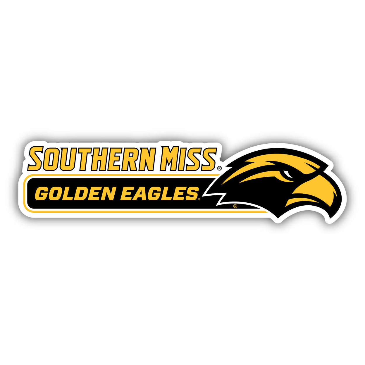 Southern Mississippi Golden Eagles 4 Inch Wide Colorful Vinyl Decal Sticker
