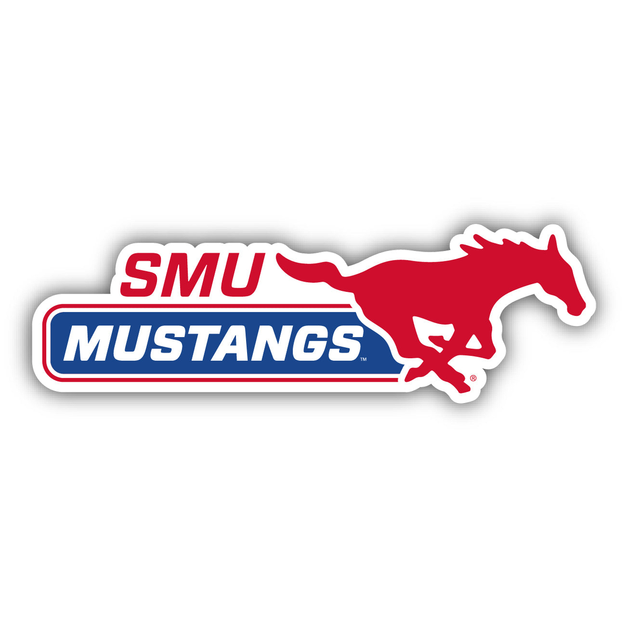 Southern Methodist University 4 Inch Wide Colorful Vinyl Decal Sticker