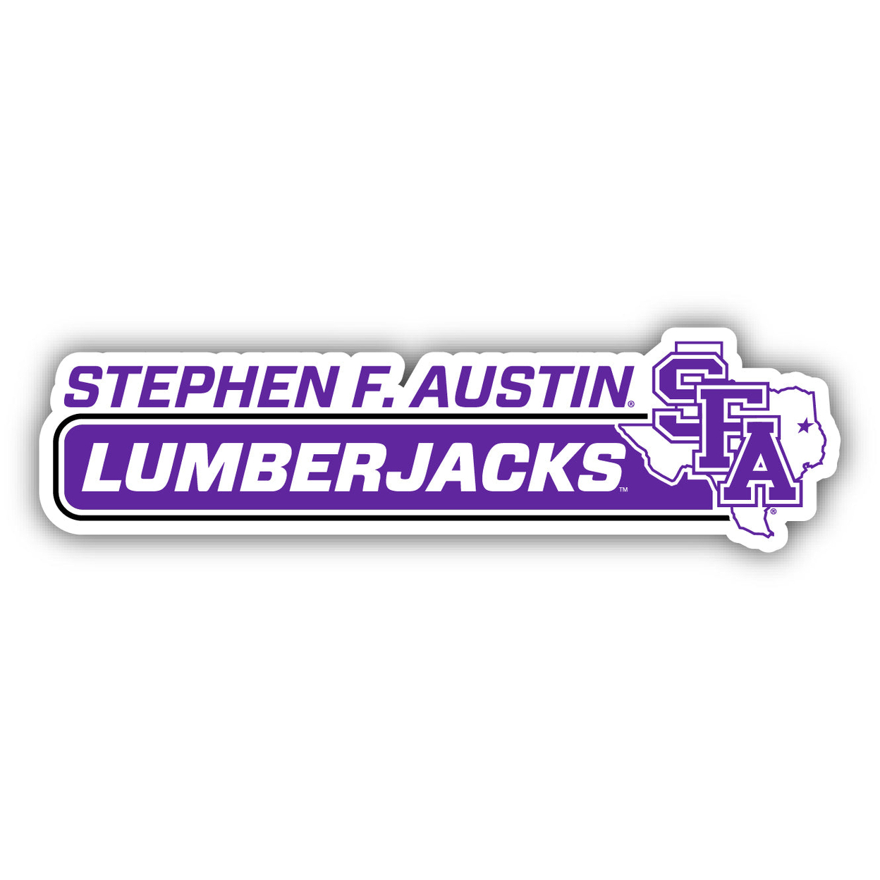 Stephen F. Austin State University 4 Inch Wide Colorful Vinyl Decal Sticker