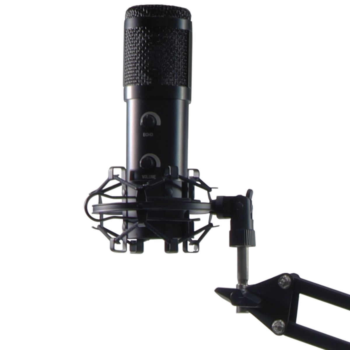 Professional Plug & Play PC Computer Podcast Condenser Microphone - Black