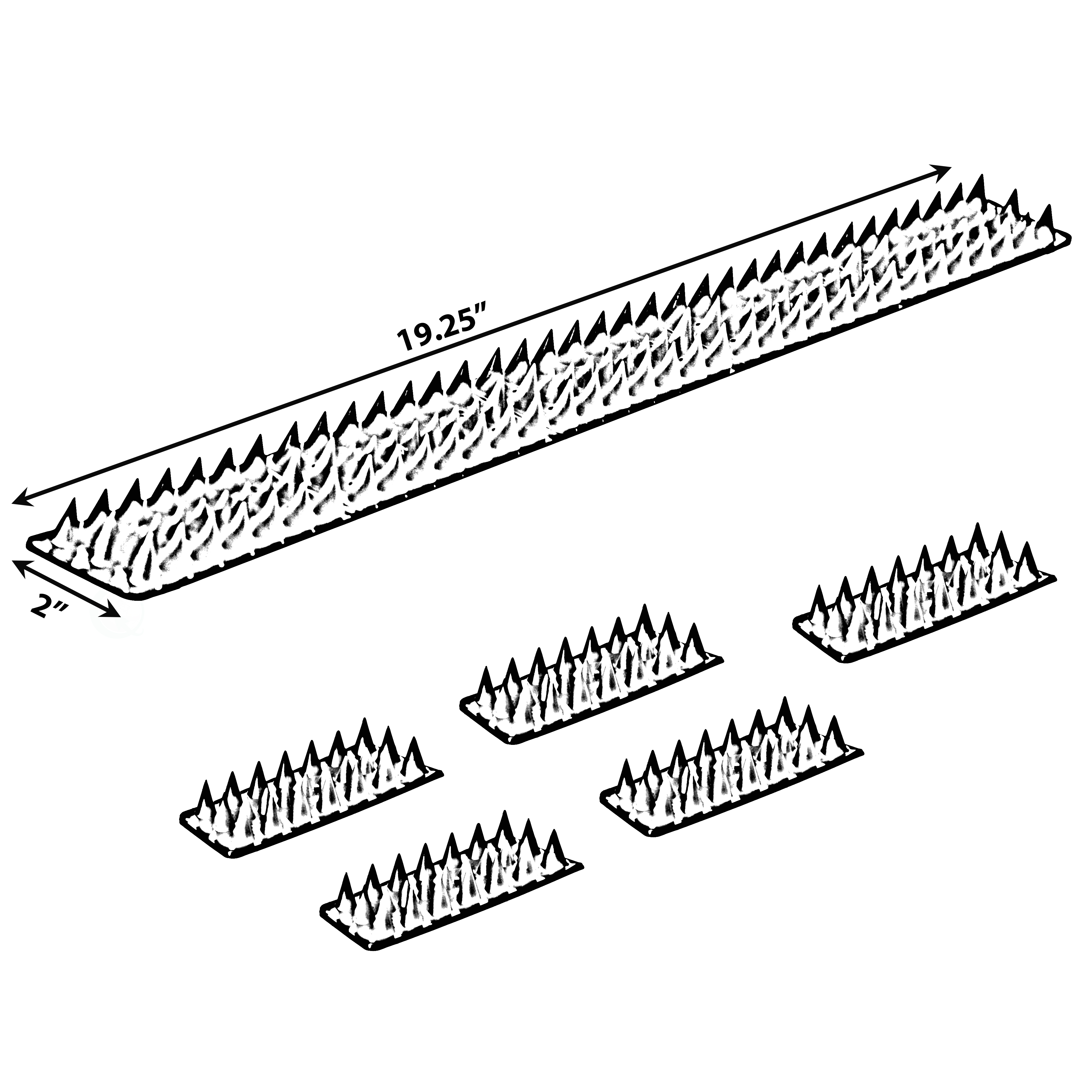 Outdoor Plastic Repellent Wall Defender Fence Spikes For Birds, 10 Pack Brown