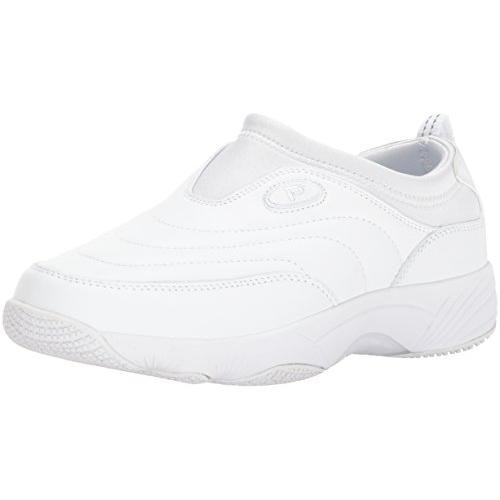 Propet Women's Wash N Wear Slip On Ll Walking Shoe SR White - SR White, 8.5 Wide
